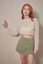 Gabardine Side Zipper Shorts Skirt - 3