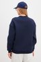 3 Yarn Basic Crew Neck Oversize Sweatshirt - 8