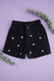 Daisy Embroidered Slit Girls' Shorts - 3