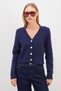 Buttoned V-Neck Knitwear Cardigan