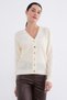 Buttoned V-Neck Openwork Knitwear Cardigan - 5