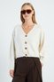 Buttoned V-Neck Knitwear Cardigan