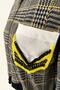 Yellow Plaid Jacket with Embroidered Pockets - 5