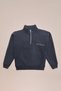 3 Thread Half-Zipper High Collar Girls' Sweatshirt - 3