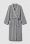 100% Cotton Women's and Men's Bathrobe Gray – Greek Pattern Border, Pockets, Belt, Soft and Water-Absorbent Towel Bathrobe - 3