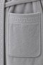 100% Cotton Women's and Men's Bathrobe Gray – Greek Pattern Border, Pockets, Belt, Soft and Water-Absorbent Towel Bathrobe - 5