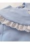 Girl's Mobile Collar Blouse Brode Detailed 2-Piece Set - 4