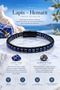 Certified Lapis - Hematite Men's Bracelet with Magnet Closure