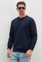 Embossed Printed Green Crew Neck Sweatshirt - 3