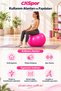 Ckspor 55 cm Pilates Ball Balance and Fitness Exercise Ball for 150-165 cm Height Pink - 4