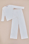 Corduroy Heart Patterned Girls' Pajama Set