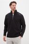 Printed Half-Zip High-Neck Sweatshirt