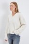 Basic V-Neck Oversize Knitwear Sweater - 5