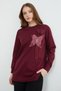 Fullamodest Butterfly Embroidered Stoned Crew Neck Tunic - 6