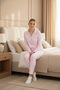 Striped suede pajama set - 2