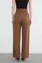 High Waist Palazzo Trousers with Belt Detail - 8