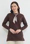 Fullamodest Scarf Detailed Crew Neck Tunic