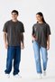 Gray Premium Oversize Basic T-Shirt – Silky Textured Special Cupra Interlock Fabric