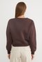 3 Yarn Heart Embroidered Crew Neck Sweatshirt - 6