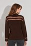 Transparent Striped Knitwear Sweater Knitwear Blouse 1107 Brown - 7