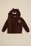 Pati Embroidered Eared Girl's Plush Coat - 5