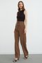 High Waist Palazzo Trousers with Belt Detail - 5