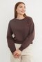 3 Yarn Heart Embroidered Crew Neck Sweatshirt - 3