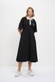 Polo Collar Flared Dress - 6