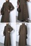 Front Snap Jacket Skirt Hijab Double Set - 3