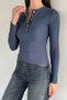 Women's Gold Snap Fastener Self-Line Patterned Blouse - 3