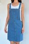 Women's Jean Denim Salopet Dress with Front Pocket Detail and Tassels - 5