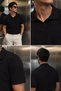 Polo Collar Self-Patterned Men's T-Shirt - 3