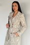 Women's Inner Lined Double Pocket Patterned Cashmere Coat - 5
