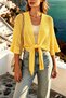Gülseli Openwork Front-Tie Knitwear Cardigan - 5