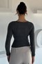 Women's Blouse with Shoulder Accessories - 4