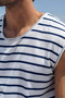 Men's Japanese Sleeve Stripe Patterned T-Shirt - 3