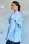 Women's Collar Detailed Waist Tie Shirt - 4
