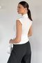 Women's Shoulder Padded Double Breasted Collar Blouse - 5