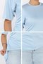 Women's Crew Neck T-Shirt with Side Detail - 5