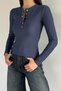 Women's Gold Snap Fastener Self-Line Patterned Blouse - 2