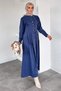 Gülseli Front Buttoned Hijab Dress - 3