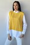 Shirt combination knitwear sweater - 3