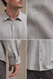 Men's Washed Patterned Long Sleeve Shirt - 6