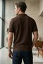 Men's Polo Neck Lycra Knitwear T-Shirt - 4