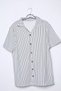 Men's Apaş Collar Short Sleeve Striped Shirt - 4