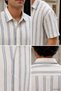 Men's Striped Short Sleeve Shirt - 4