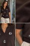 Gülseli Women's Polo Collar Floral Embroidered Knitwear Blouse - 5