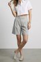 Women's Elastic Waist Pleated High Waist Velcro Shorts - 3