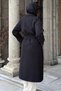 Gold Buckle Detailed Hijab Coat with Belted Waistband - 4