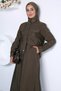 Front Snap Jacket Skirt Hijab Double Set - 4